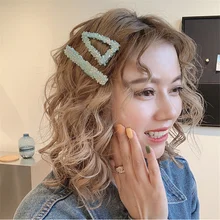 1 комплект, корейские блестящие хрустальные шпильки со стразами, геометрические прямоугольные, капли воды, имитирующие жемчуг, заколки для волос, аксессуары для волос, новинка