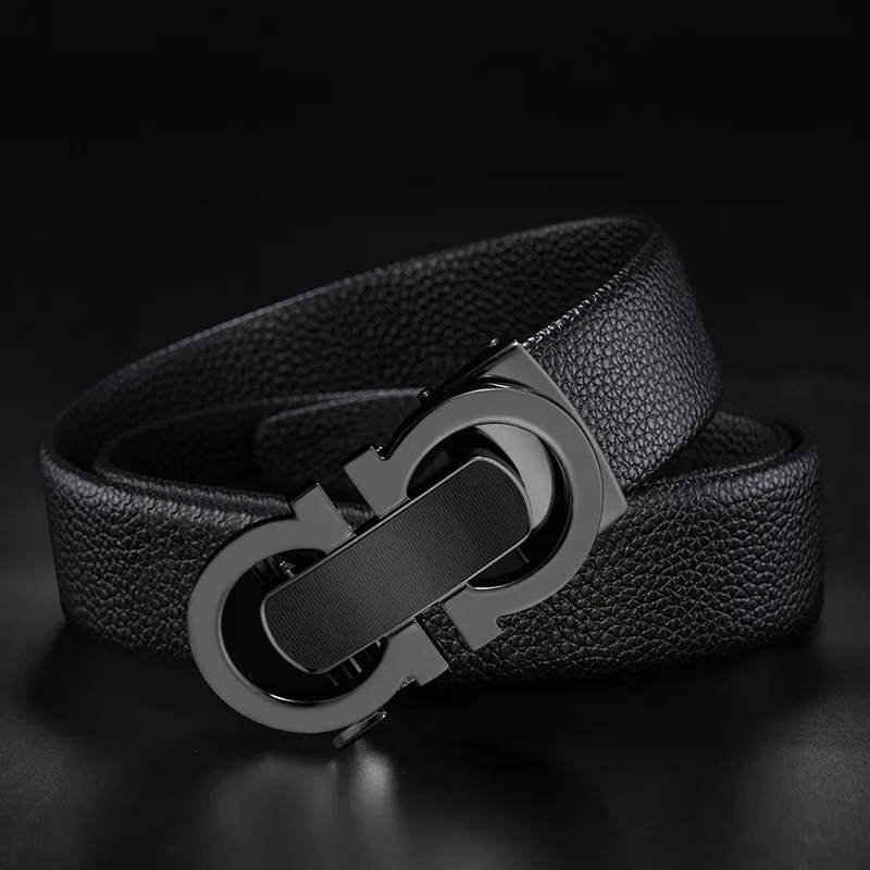New Leather Belt Men\'s Casual Business Automatic Checkoff Leather Waistband chun niu pi Jeans Waistband Luxury Designer Brand