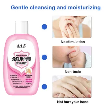 

100ml Travel Portable Disposable Hand Sanitizer Gel Anti-Bacteria Moisturizing Waterless Clear Bottle