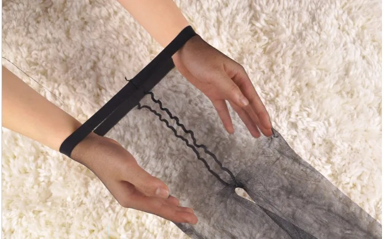Линия профиль seamless Patyhose лето 3D Скрытая носок низкая посадка не хлопок промежность Прозрачный Ультра тонкий шелк чулки женские