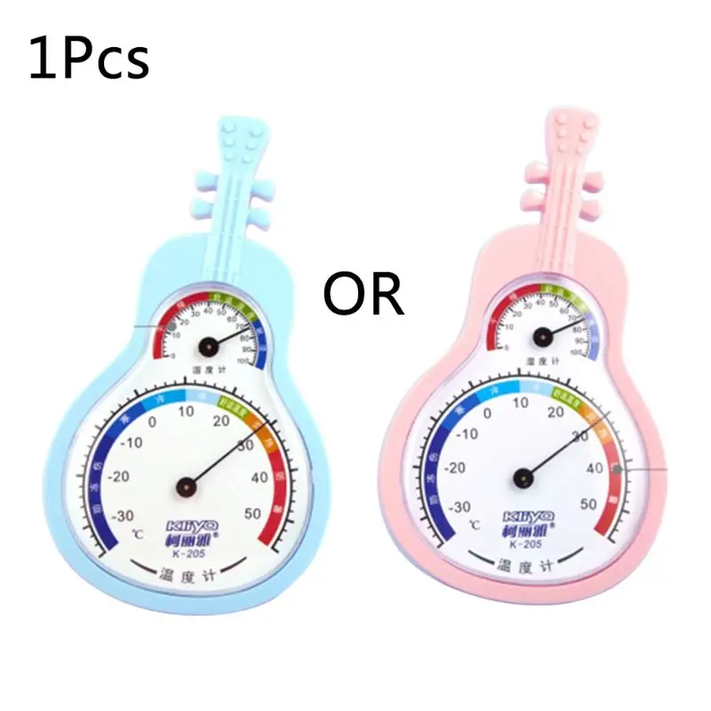 

Guitar Shape Humidity Gauge Hygrometer Indoor Thermometer Temperature Meter Tester for Living Room Household