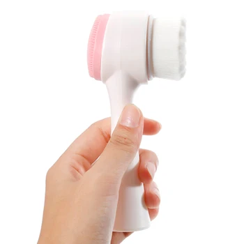 

Double Sides Silicone Wash Face Brush Facial Cleaning Brush 3D Face Skin Cleaner Make Up Brushes Facial Massager Tools 1pcs