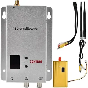 

1.2G 1.5W Wireless Audio Video Transceiver CCTV Monitoring Transmitter & Receiver Kit Hot Sale