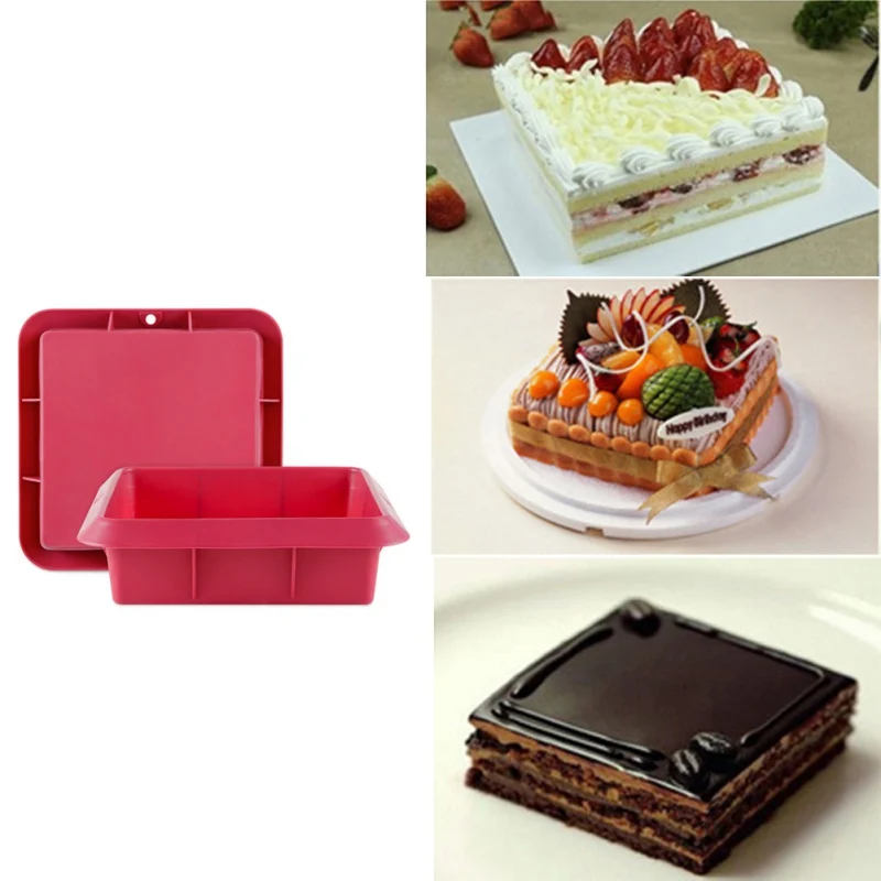 

Square Cake Mold Silicone DIY Baking Mold Cake Decoration Baking Tools For Kitchen