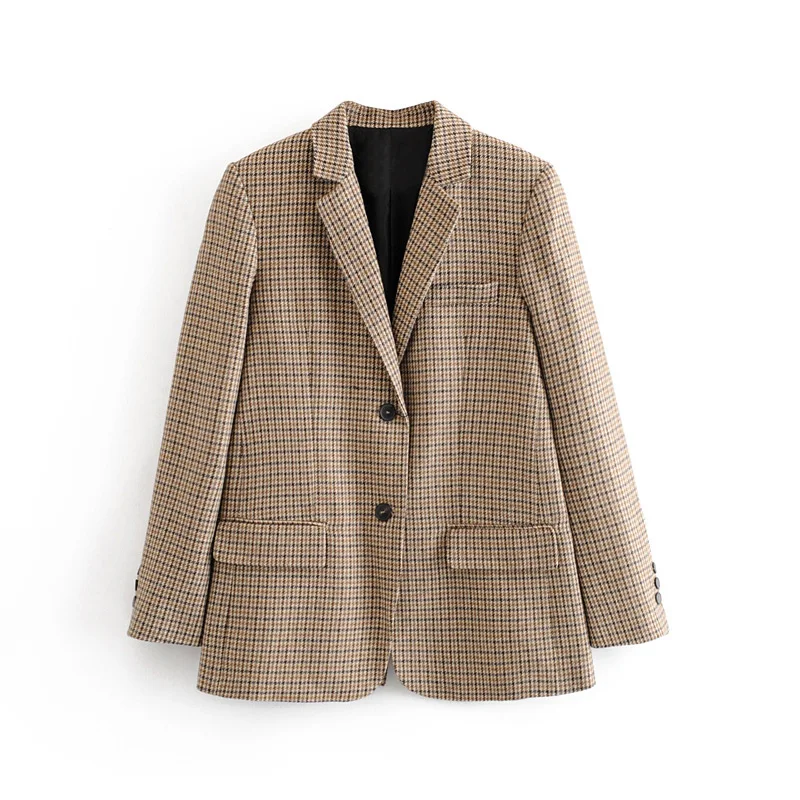 Beste Fashion Office Dames Pak Set Vrouwen Tweedelige Houndstooth Set Elegante Enkele Breasted Blazer Met Hoge Taille Chic Mini Rok
