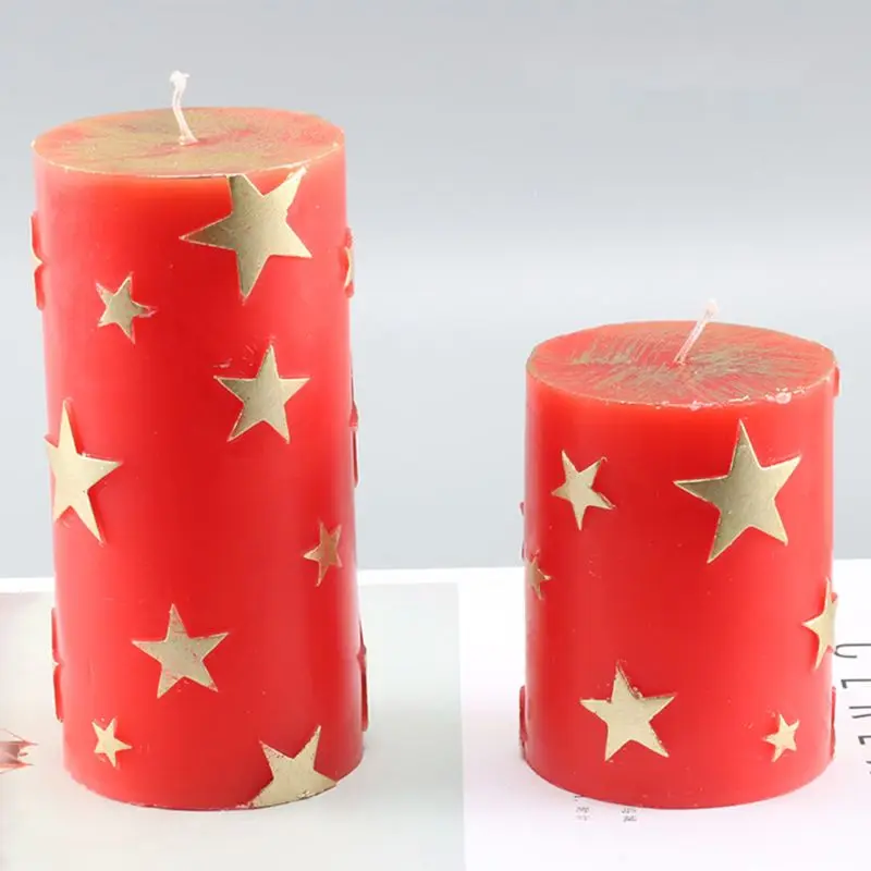 3D цилиндрическая звезда свеча прессформы воска мыло Изготовление DIY Ремесло Украшение инструмент M6CE