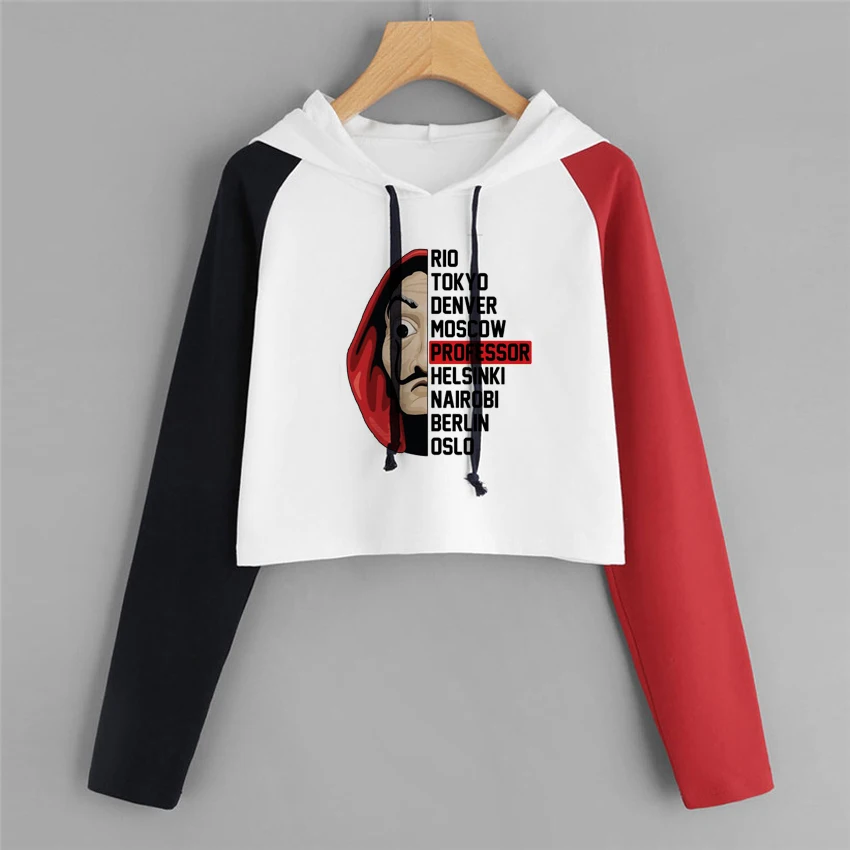 C1 Женская толстовка с капюшоном в стиле Харадзюку La Casa de Papel House Of paper, забавная Повседневная Толстовка с капюшоном большого размера, подходящие по цвету толстовки - Цвет: C1