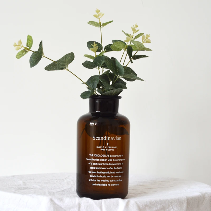 Винтажная стеклянная ваза для цветов INS винтажная украшения дома и свадьбы