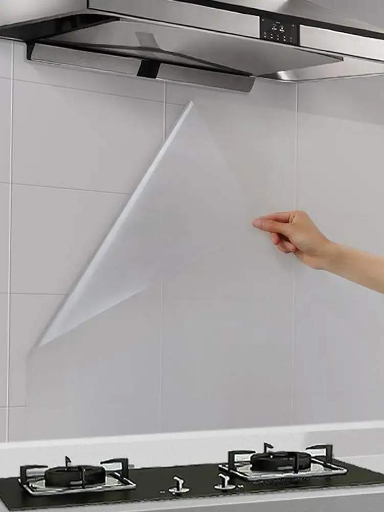 Kitchen Transparent Wall Protector Kitchen Sink Splash Guard Waterproof Wall Sticker Self Adhesive Oil-Proof Water-Proof Sticker Removable Protective Cupboard Splash