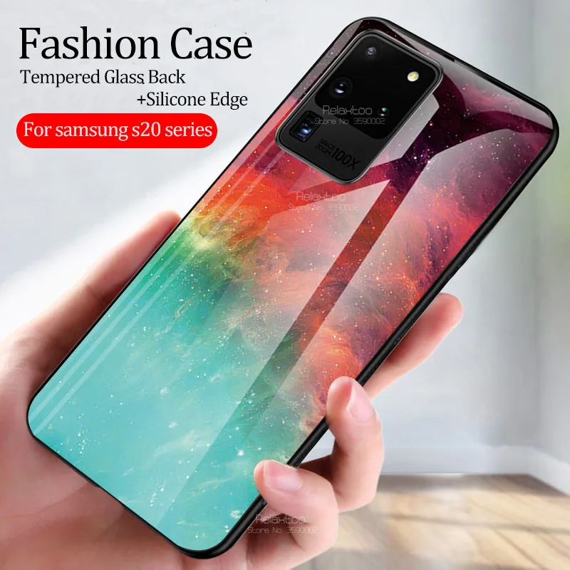 Чехол для телефона из закаленного стекла samsung s20 Ультратонкий чехол мягкий