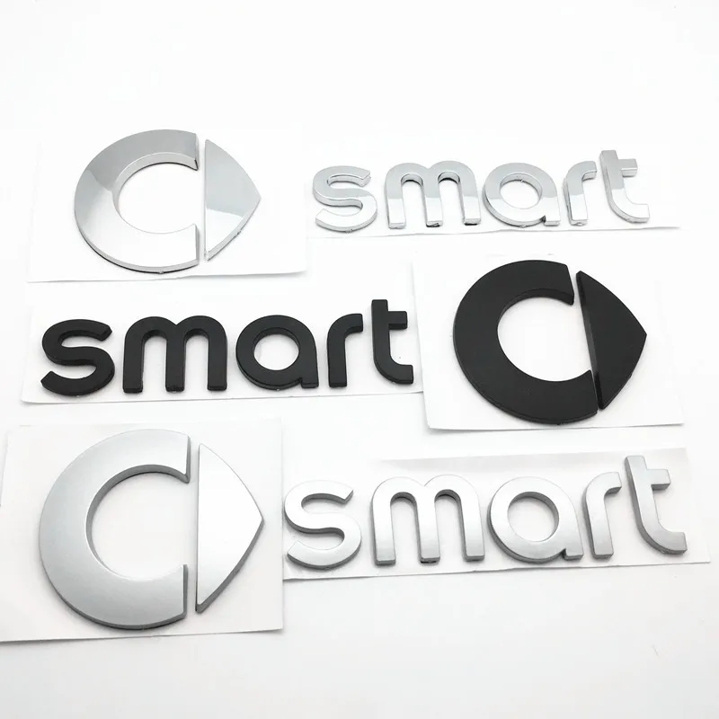 

FOR Smart Logo Rear Trunk car emblem Badge stickers For Smart fortwo 451 FORSPEED FORFOUR 453 ROADSTER FORSTARS Auto accessories