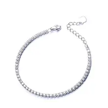 Серебряный браслет шикарные циркониевые аксессуары браслет простой Подарочный наручные браслеты элегантные ювелирные изделия Мужская мода