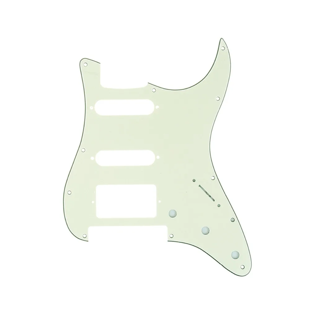 Musiclily Pro 11-Hole Strat HSS гитара Накладка для американского/мексиканского Fender Stratocaster Floyd Rose Bridge Cut, 3Ply слоновая кость