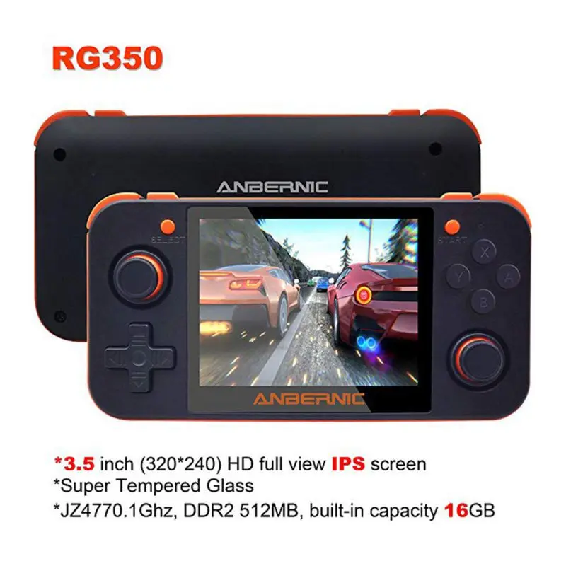 ANBERNIC Retro Game RG350 Video Game Handheld Console Mini 64 Bit 3.5 inch IPS Screen 16G 32G TF 2500+ Games Player Original