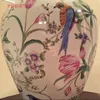 Coral Flower and Bird Ceramic Table Lamp Hand-Painted Ceramic Table Lamp Crack Glaze Living Room Table Lamp ► Photo 2/6