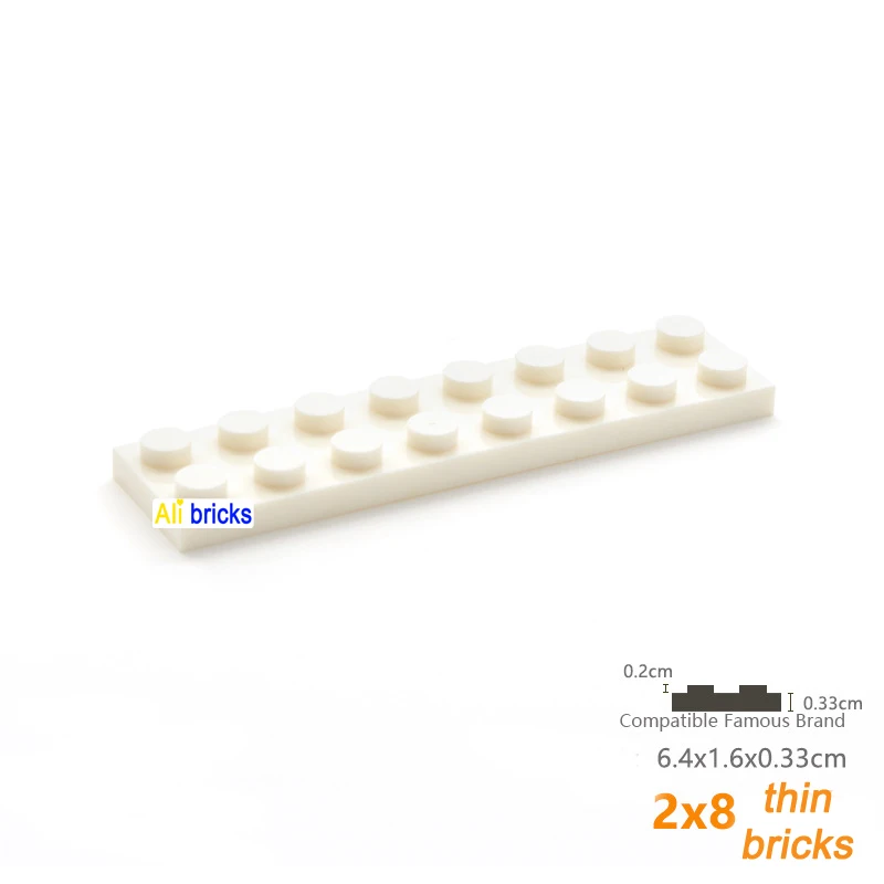 DIY Blocks Building Bricks Thin 2X8 10pcs/lot Educational Assemblage Construction Toys for Children Compatible With Brand building blocks,construction blocks,racing car building blocks,car building blocks,anime block toys