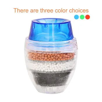 

Activated Carbon Round Faucet Water Tap Filter Clean Purifier Filtration Kitchen Mini Faucet Tap Water Filter Random Color