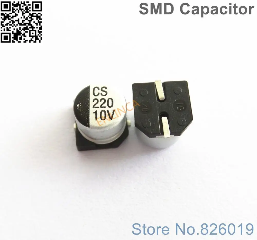 50pcs/lot 10V 220uf SMD Aluminum Electrolytic Capacitors size 6.3*5.4 | Электронные компоненты и принадлежности