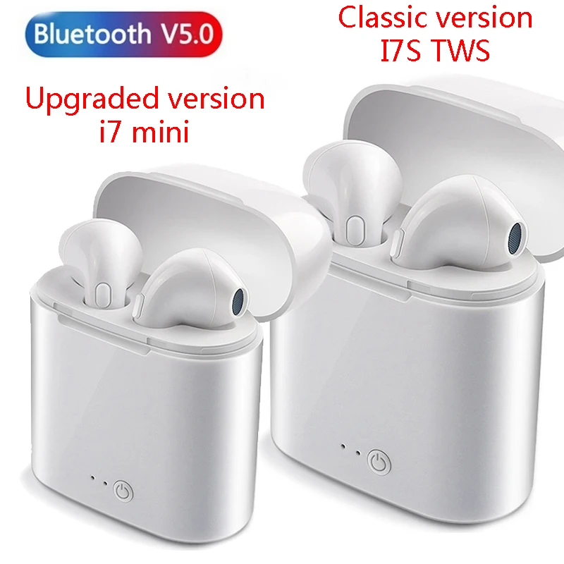 I7 mini TWS Bluetooth наушники портативные беспроводные мини с зарядным устройством/I7S TWS наушники/беспроводные наушники для IOS и Android