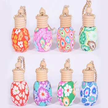 

Polymer clay perfume bottle car pendant home decoration WB2533