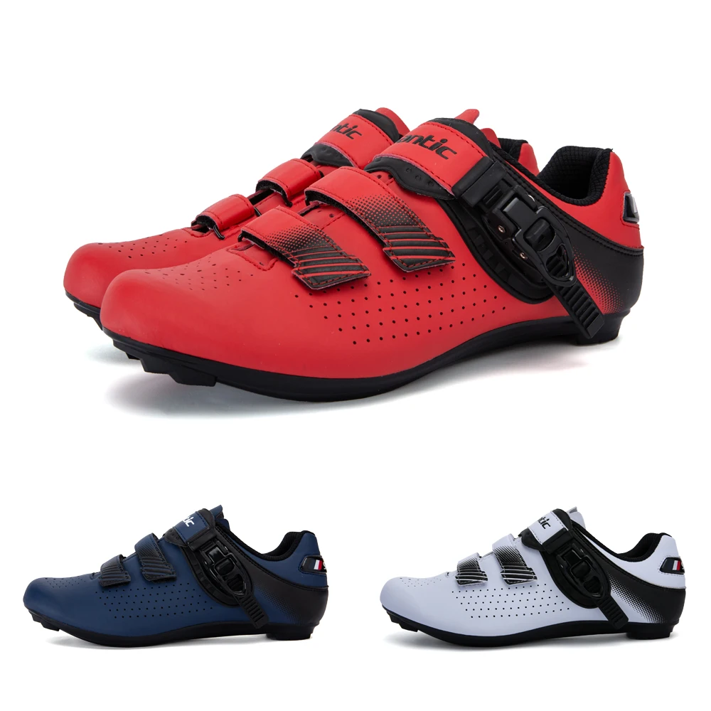 Santic Cycling Shoes Breathable Non-slip Palladium Buckle Velcro Bicycle Road Lightweight Men Women Asian Size | Спорт и развлечения