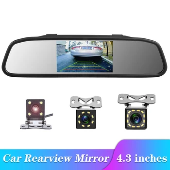 

4.3 inch Car HD Rearview Mirror Monitor Video Auto Parking Assistance LED Night Vision Reversing Rear View Auto Camera