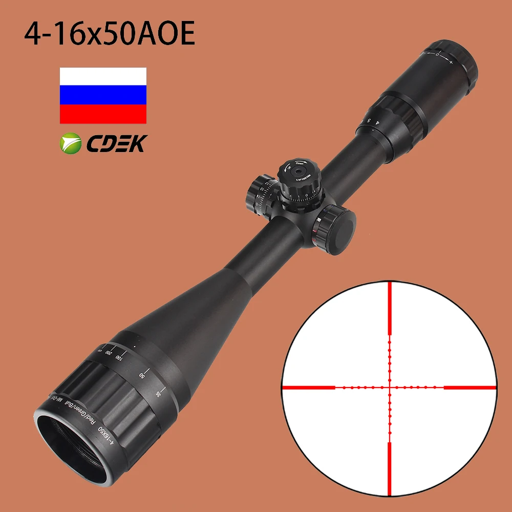 Тактический 4-16X50 AO оптические прицелы Mil Dot 1 дюйм охотничий прицел полный Размеры