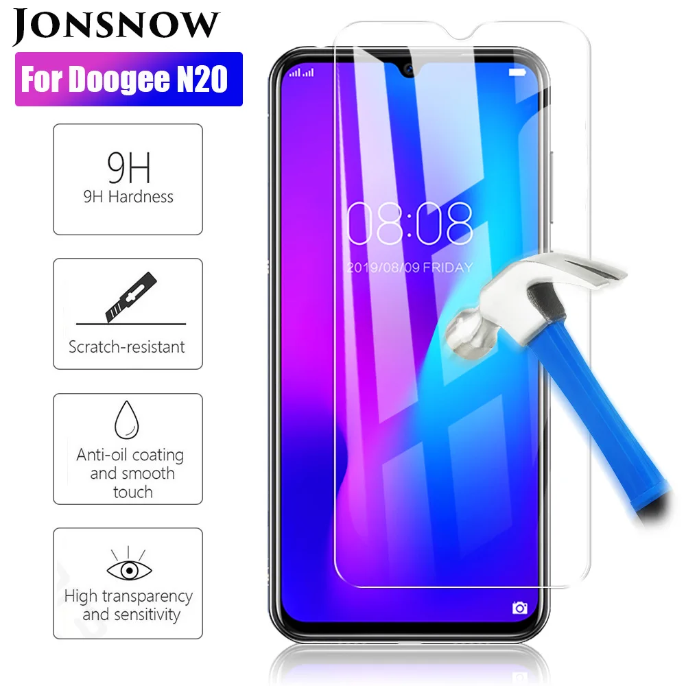 

JONSNOW Tempered Glass For Doogee N20 6.3 inch 9H 2.5D Protective Film Explosion-proof Clear LCD Screen Protector