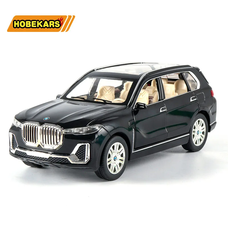 Литая модель автомобиля 1:24 X7 SUV внедорожник внедорожный металлический сплав Высокая симуляция машинки огни Мальчики Игрушки транспортные средства Подарки для детей