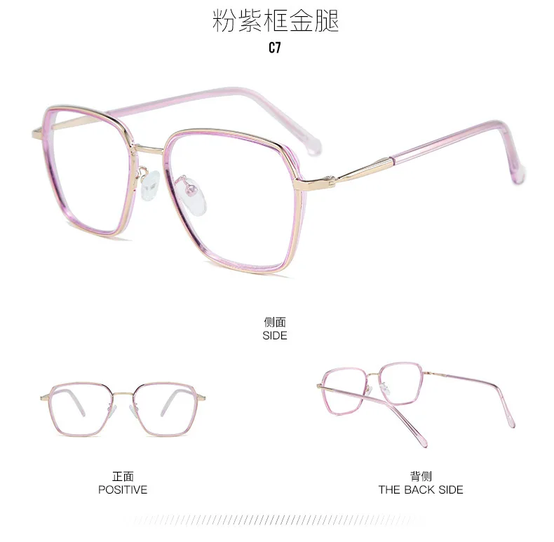 Новые мужские квадратные оптические очки для близорукости по рецепту из сплава для дальнозоркости, мужские роскошные очки в оправе с коробкой FML