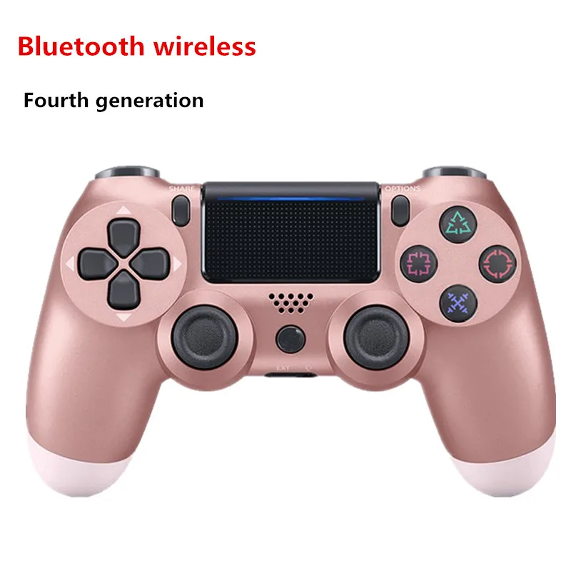 Проводный джойстик для PS4 с Bluetooth/USB четвёртого поколения, контроллер для Dualshock 4 для PS4, контроллер для playstation 4 - Цвет: rose gold
