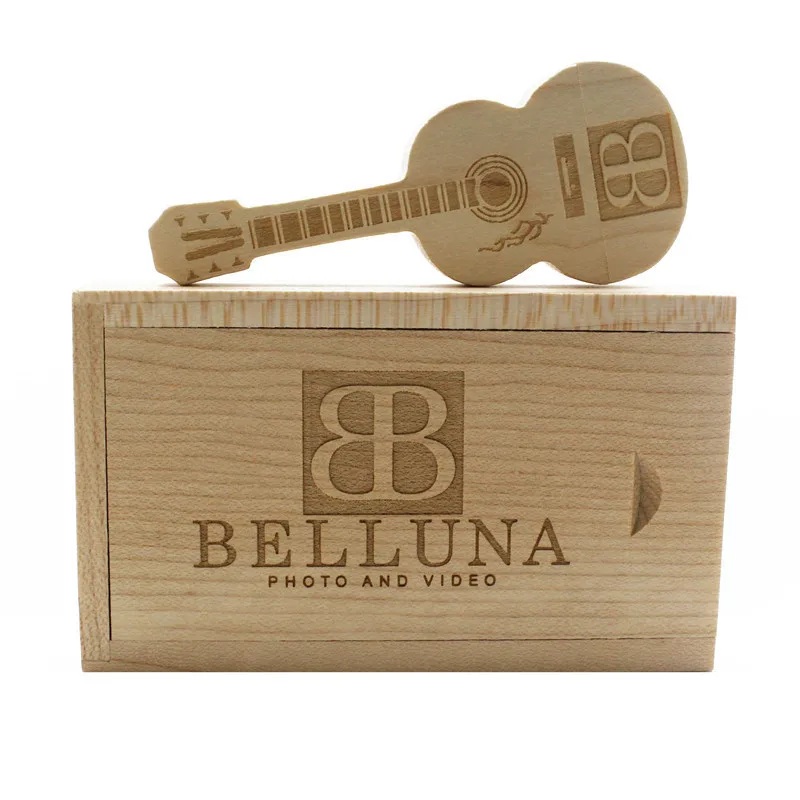 TEXT ME логотип дерево гитара + коробка стиль Флешка 4 ГБ 8 16 32 usb2.0 usb флэш накопитель