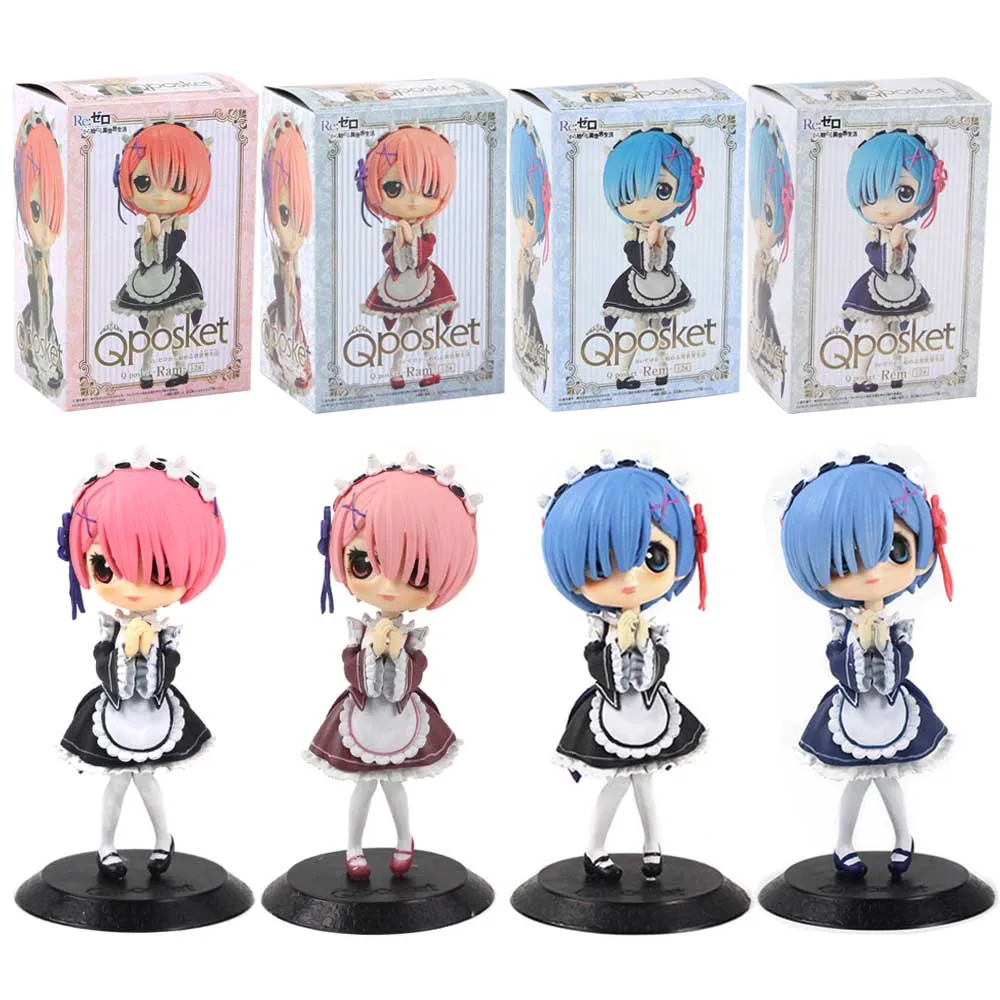 Экшн фигурка Q Posket Re:Life in a отличается от zero maidmaid Ram Rem ПВХ Коллекционная модель