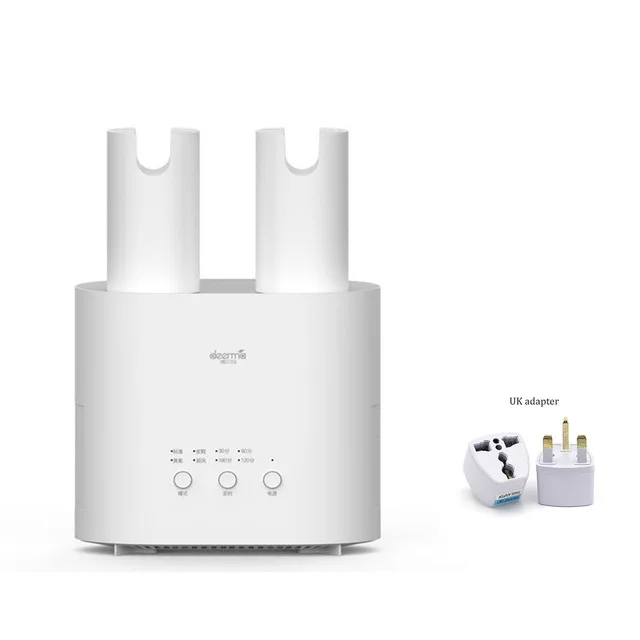 Add UK Adapter Оригинальная интеллектуальная многофункциональная Выдвижная сушилка для обуви Xiaomi Deerma, многофункциональная стерилизация, u-образный держатель для обуви - Цвет: Add UK Adapter
