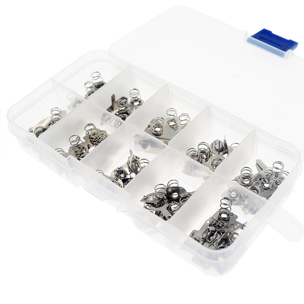 battery contact plate 10 Types Replacement Metal Batteries Spring Contact Plate Silver For AA AAA Batteries