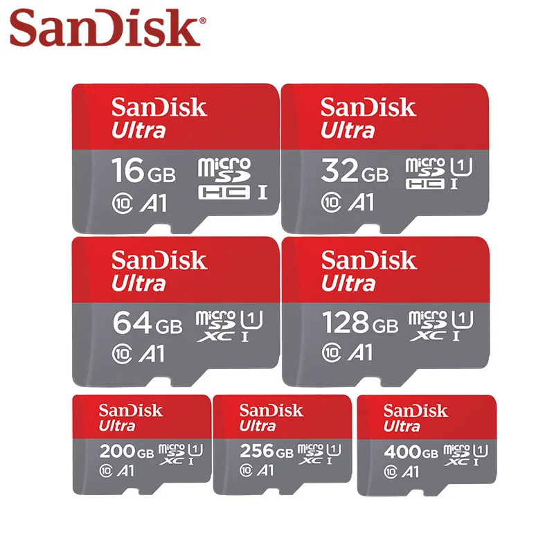 Карта Micro SD SanDisk 16 ГБ 32 ГБ MicroSDHC карта памяти 64 Гб 128 ГБ 200 ГБ 256 Гб 400 Гб MicroSDXC EXTREME PRO V30 U3 4K UHD TF карты