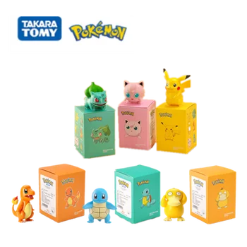 Pokemon Figures Anime Model 6 Styles Pikachu Charmander Psyduck Squirtle Jigglypuff Bulbasaur 5-8Cm Toys Kawaii Kids GIft 1