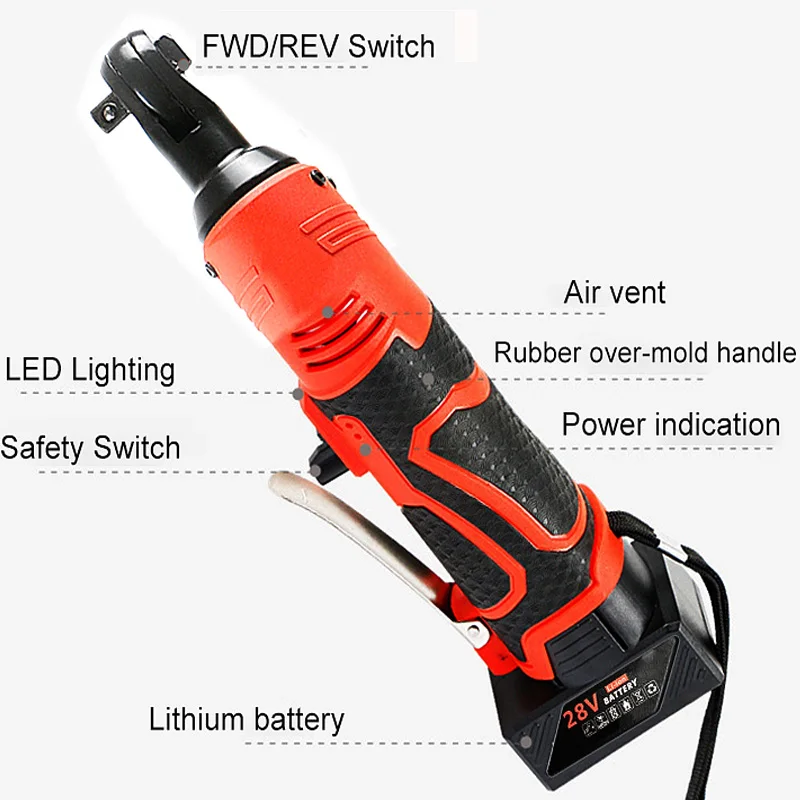 Electric Ratchet Wrench Socket Set Quick Release Spanner Wrench Rechargeable Wireless Scaffolding Power Tools Chave Catraca