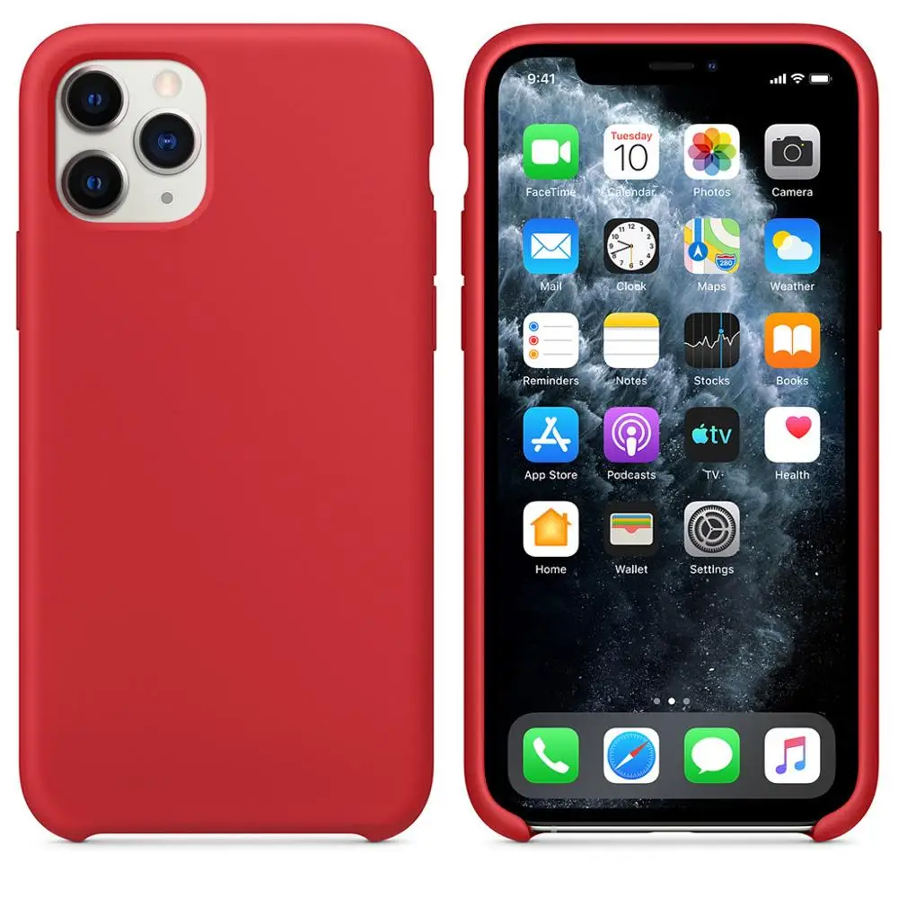 Жидкий силиконовый чехол, совместимый с iPhone 11 Pro/iPhone 11 Pro Max/iPhone 11, амортизирующий, превосходное прикосновение - Цвет: iPhone 11 Pro Max