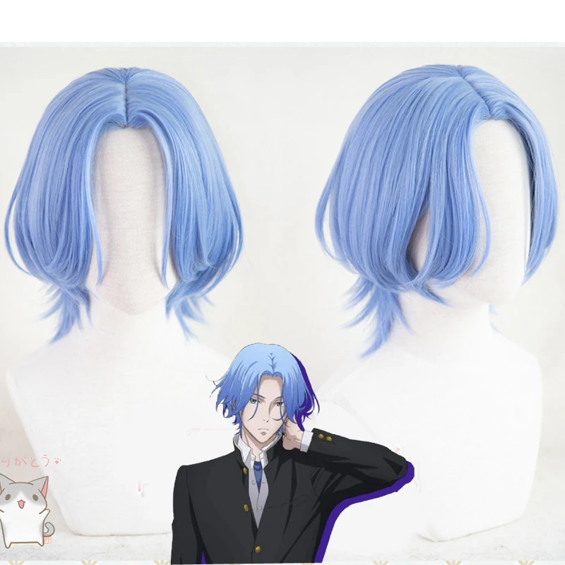 

Anime SK8 The Infinity Langa Hasegawa Cosplay Wig Hasegawa Ranga Blue Short Heat-resistant Fiber Hair + Free Wig Cap Men Women