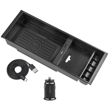 

USB Fast Charging Easy Install 10W Storage Case Wireless Car Charger Anti Slip Overcurrent Protection For Ford F-150 2019-2020