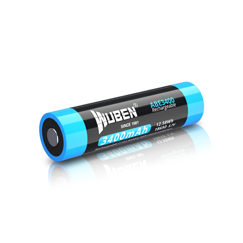 Высокая емкость 18650 литий-ионная батарея 3,7 V перезаряжаемая 3400mAh Емкость настоящий тест для светодиодного водонепроницаемого фонарика(1 шт