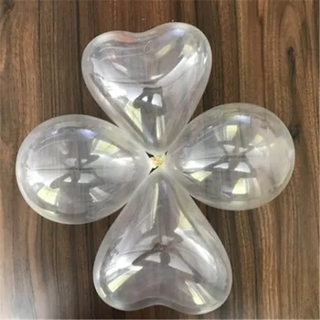 

10 pcs 6 Inch Transparent Ball 6 Inch Heart Shaped Balloon Transparent Latex Balloon Wedding Decoration To Burst The Ball
