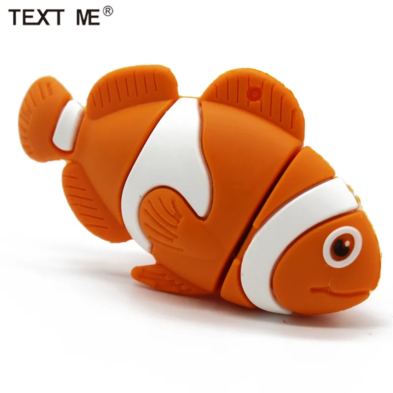 

TEXT ME cute Orange mini fish model usb2.0 4GB 8GB 16GB 32GB 64GB pen drive USB Flash Drive creative gifty Stick Pendrive