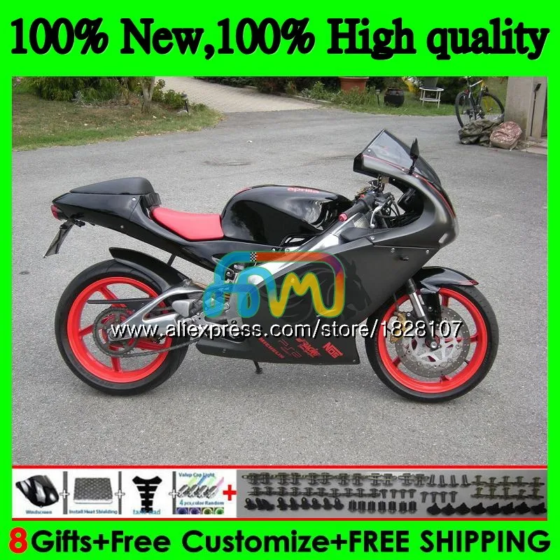 RS125R для Aprilia RS 125 R RR RS125 99 00 01 02 03 04 05 64b. 14 серо-черный RS4 RS-125 1999 2000 2001 2002 2003 2005