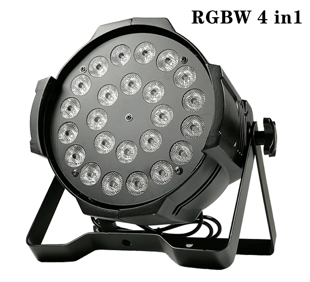 24x18 Вт RGBWA УФ светодиодный светильник 6 в 1/4 в 1 плоский Par Светильник s Профессиональный dmx512 светодиодный светильник s dj светильник s с DMX сигнальный кабель+ крючок - Цвет: RGBW 4in1