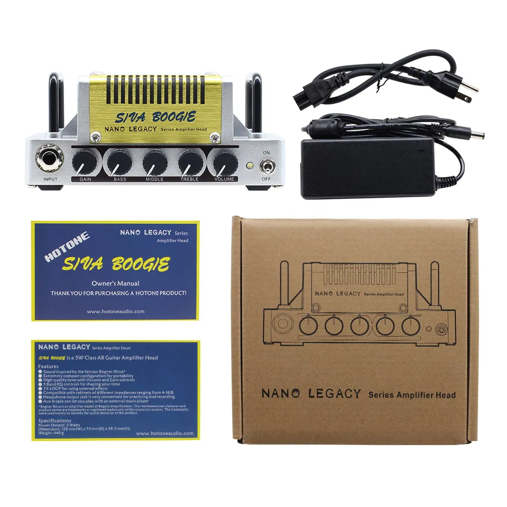 Siva Boogie Clean Tone Guitar Amp Head 5 Watts Class AB Amplifier with CAB SIM P