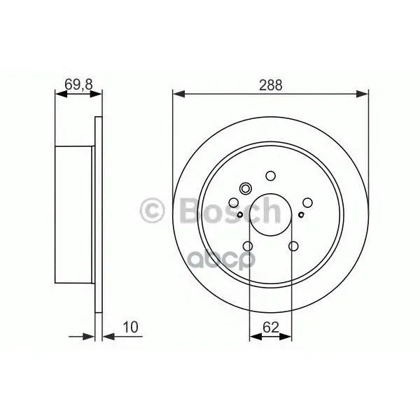 Тормозной Диск Задний 0986479614 Bosch арт. 0986479614