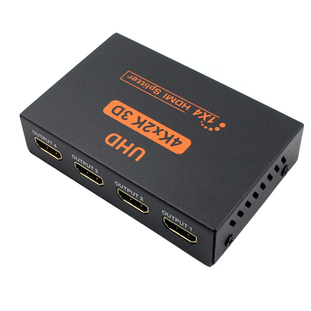 UHD 4K HDMI сплиттер 1X4 порт HDMI коммутатор усилитель втулка ретранслятора HDMI 1 в 4 из 3D и 1080P 4K X 2 K/30 Гц