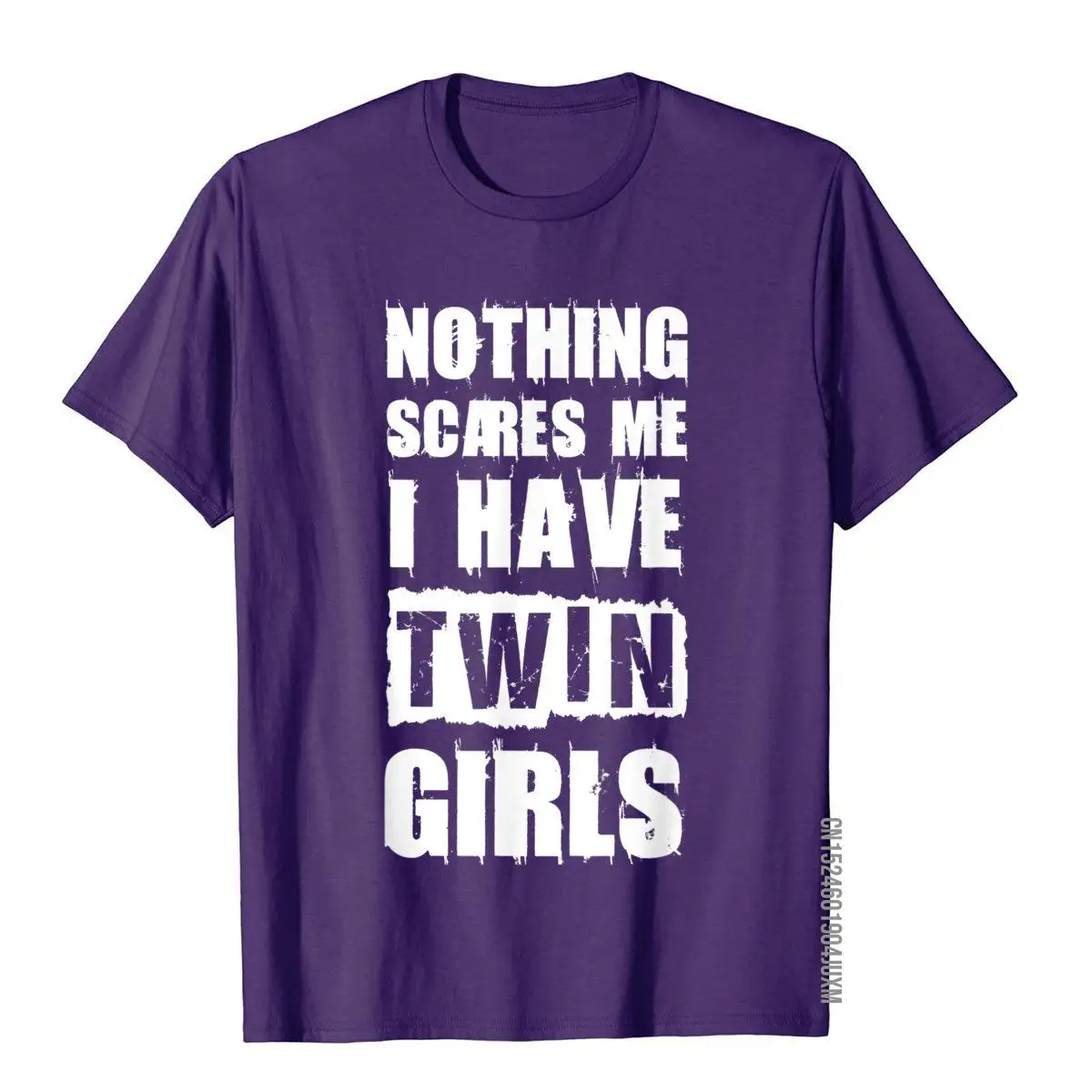 Funny Twin Daughter Mom of Twins Dad of Twins T-Shirt__97A646purple